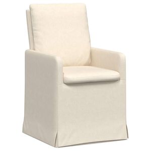 vidaXL Chaises de salle &agrave; manger 2 pcs Beige 57 x 67 x 98 cm Lin
