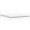 vidaXL Cadre de lit m&eacute;tal sans matelas et pied de lit blanc 193x203 cm