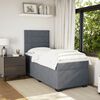 vidaXL Sommier &agrave; lattes de lit et matelas Gris fonc&eacute; 80x200 cm Velours