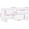 vidaXL Meuble TV Marron 100 x 33 x 46 cm Bois de mangue massif