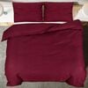 vidaXL Ensemble de housse de couette Bordeaux 240x220 cm Microfibre
