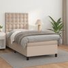 vidaXL Sommier &agrave; lattes de lit avec matelas Cappuccino 100x200 cm