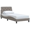 vidaXL Cadre de lit sans matelas taupe 90x200 cm tissu