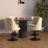 vidaXL Chaises &agrave; manger lot de 4 Cr&egrave;me Velours