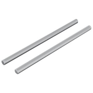 vidaXL Barres filet&eacute;es 2 pi&egrave;ces Argent&eacute; M6 x 120 mm M&eacute;tал