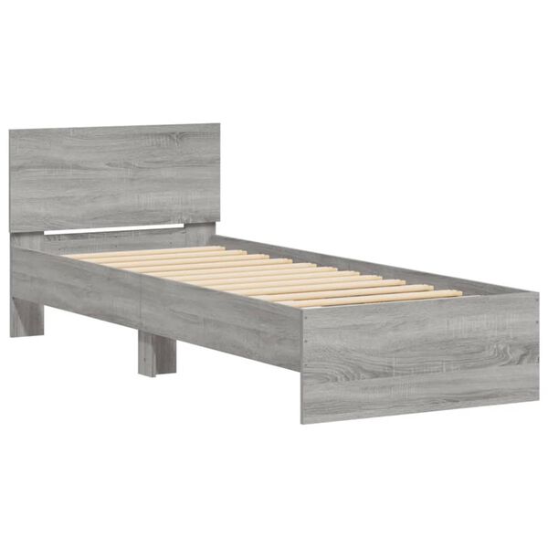 vidaXL Cadre de lit sans matelas avec t&ecirc;te de lit 90x190 cm