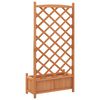 vidaXL Jardini&egrave;re avec treillis marron bois massif de sapin