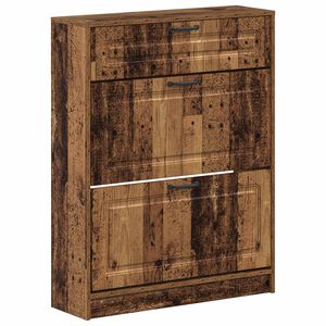 vidaXL Cabinet &agrave; chaussures UTRECHT 78 x 24 x 100 cm Bois d'ing&eacute;nierie