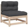vidaXL Salon de jardin 7 pcs avec coussins bois de pin massif