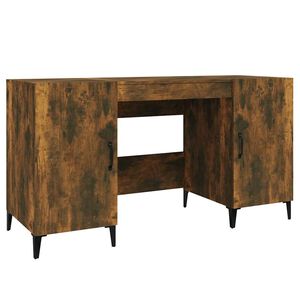 vidaXL Bureau Ch&ecirc;ne fum&eacute; 140x50x75 cm Bois d'ing&eacute;nierie