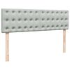 vidaXL Cadre de lit ottoman et matelas gris clair 140x190 velours