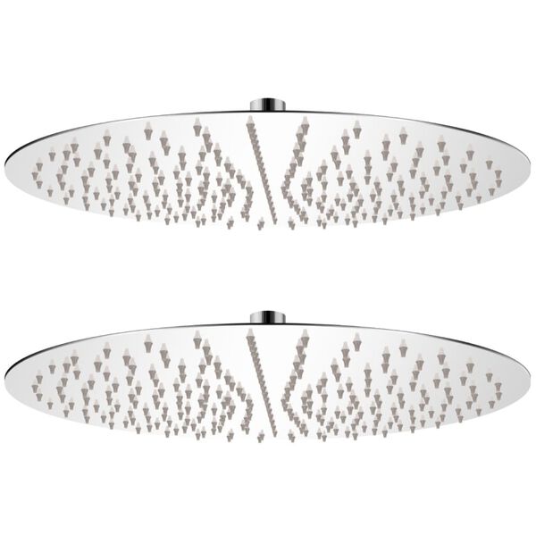 vidaXL Pomme de douche plongeante 2 pcs Acier inoxydable &Oslash; 40 cm
