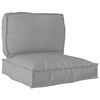 vidaXL Set de coussins de palette 2 pcs Gris Tissu Oxford