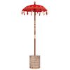 vidaXL Parasol balinais avec base Rouge 95 x 95 x 260 cm