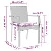 vidaXL Ensemble &agrave; manger de jardin coussins 5pcs Noir R&eacute;sine tress&eacute;e
