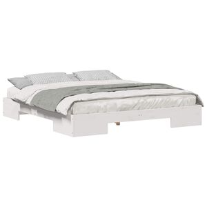 vidaXL Cadre de lit Blanc 200 x 200 cm