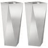 vidaXL Jardini&egrave;re 2 pcs Argent 30 x 30 x 75 cm Acier inoxydable