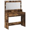 vidaXL Table de Toilette avec &eacute;tag&egrave;re Ch&ecirc;ne fum&eacute; 100 x 41 x 135 cm