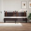 vidaXL T&ecirc;te de lit suspendue Marron fonc&eacute; 210 x 55 x 5 cm PU antique