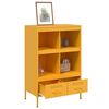 vidaXL Buffet haut jaune moutarde 68x39x101,5 cm acier