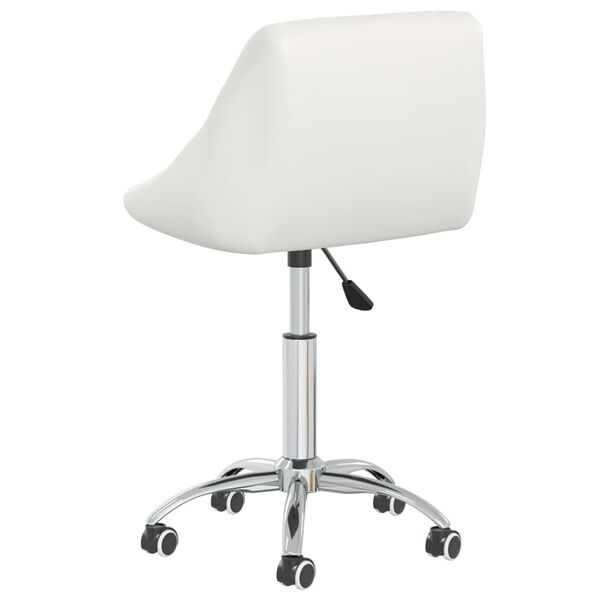 vidaXL Chaises pivotantes &agrave; manger lot de 4 Blanc Similicuir