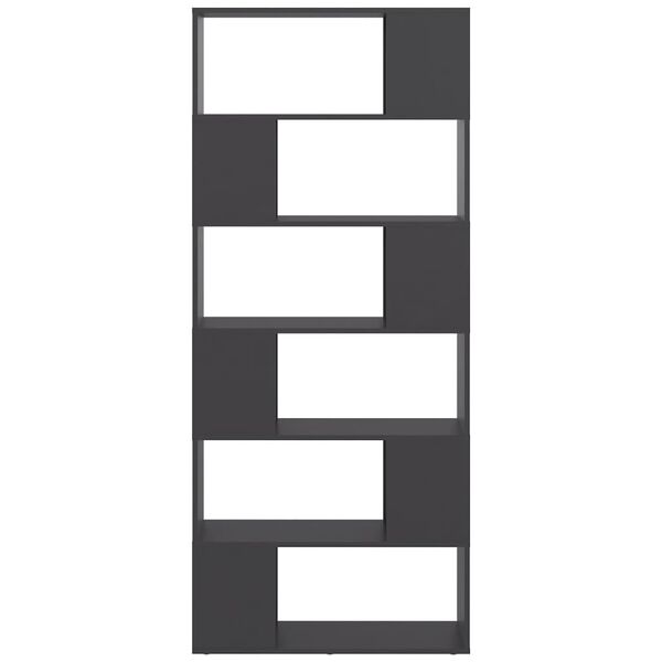 vidaXL Biblioth&egrave;que/S&eacute;parateur de pi&egrave;ce Gris Bois d'ing&eacute;nierie