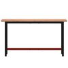 vidaXL &Eacute;tabli 150x55x81,5 cm bois massif de h&ecirc;tre et m&eacute;tal