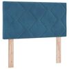 vidaXL Lit &agrave; ressorts avec matelas Bleu fonc&eacute; 200 x 80 cm Velours