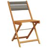 vidaXL Chaises de jardin pliables lot de 8 gris bois d'acacia massif