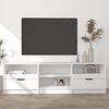 vidaXL Meuble TV Blanc 150x33,5x45 cm Bois d'ing&eacute;nierie