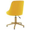 vidaXL Chaises pivotantes &agrave; manger lot de 6 jaune velours