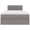 vidaXL Lit avec rangement et matelas avec matelas Taupe 120 x 190 cm
