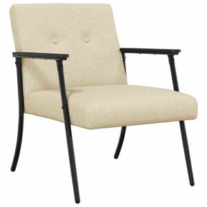 vidaXL fauteuil Cr&egrave;me tissu