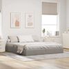 vidaXL Lit de Rangement avec t&ecirc;te de lit Taupe 180 x 200 cm tissu