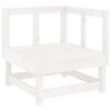vidaXL Canap&eacute;s d'angle de jardin 2 pcs blanc bois de pin massif