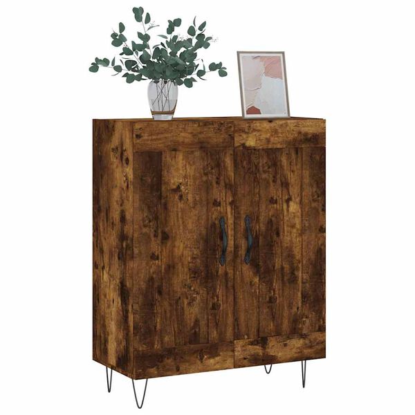 vidaXL Buffet ch&ecirc;ne fum&eacute; 69,5x34x90 cm bois d'ing&eacute;nierie