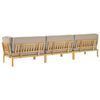 vidaXL Ensemble de Canap&eacute;s Uni 4 pcs Taupe Bois d'Acacia Massif