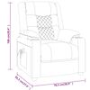vidaXL Fauteuil inclinable Rouge bordeaux Similicuir