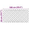 vidaXL Nez de marche Rectangulaire 4 pcs Argent&eacute; 100 x 50 cm Aluminium