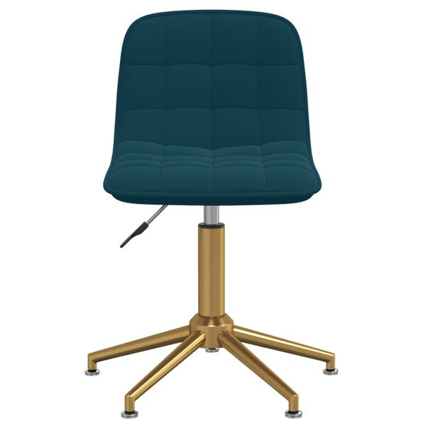 vidaXL Chaise pivotante de salle &agrave; manger Bleu Velours
