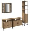 vidaXL Ensemble de mobilier de salle de bain 4 pcs Ch&ecirc;ne artisanal