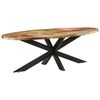 vidaXL Table &agrave; d&icirc;ner 240x100x75 cm Bois de r&eacute;cup&eacute;ration solide