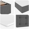 vidaXL Lit avec rangement et matelas Gris fonc&eacute; 120 x 190 cm