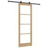 vidaXL Porte coulissante ORKDAL Naturel et Noir 83 x 232 cm