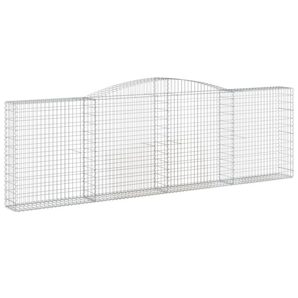 vidaXL Paniers &agrave; gabions arqu&eacute;s 10 pcs 400x30x120/140 cm Fer galvanis&eacute;