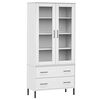 vidaXL Biblioth&egrave;que avec pieds en m&eacute;tal Blanc 85x35x172,5 cm Bois OSLO