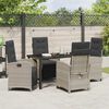 vidaXL Ensemble de salle &agrave; manger pour jardin 5 pcs Gris clair