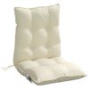 vidaXL Coussins de chaise à dossier bas lot de 4 crème tissu oxford