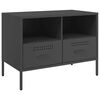 vidaXL Meubles TV 2 pcs noir 68x39x50,5 cm acier