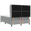 vidaXL Lit &agrave; ressorts avec matelas Gris clair 140 x 200 cm tissu